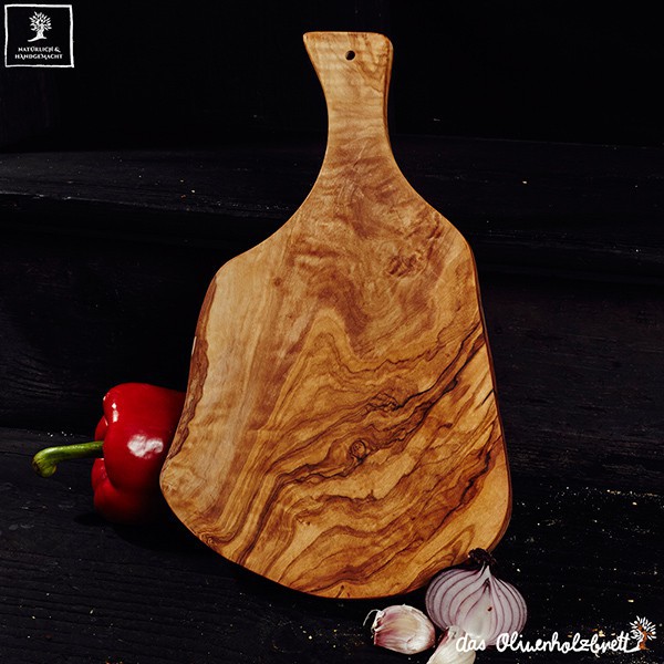 Anchor Lodge Organically Shaped Medium Olive Wood Board with Hanging Handle