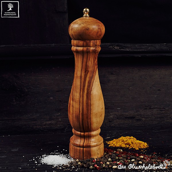 Small Olive Wood Pepper Mill